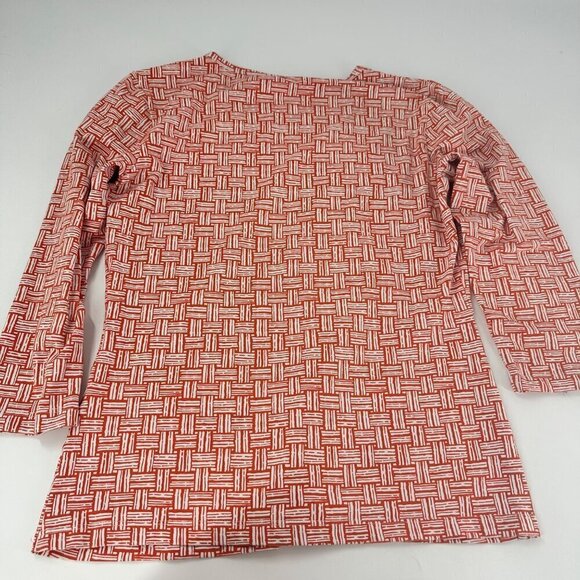 J. McLaughlin  Size Small Stretch Womens Long Sleeve V-Neck Tunic Top Red - Picture 3 of 11